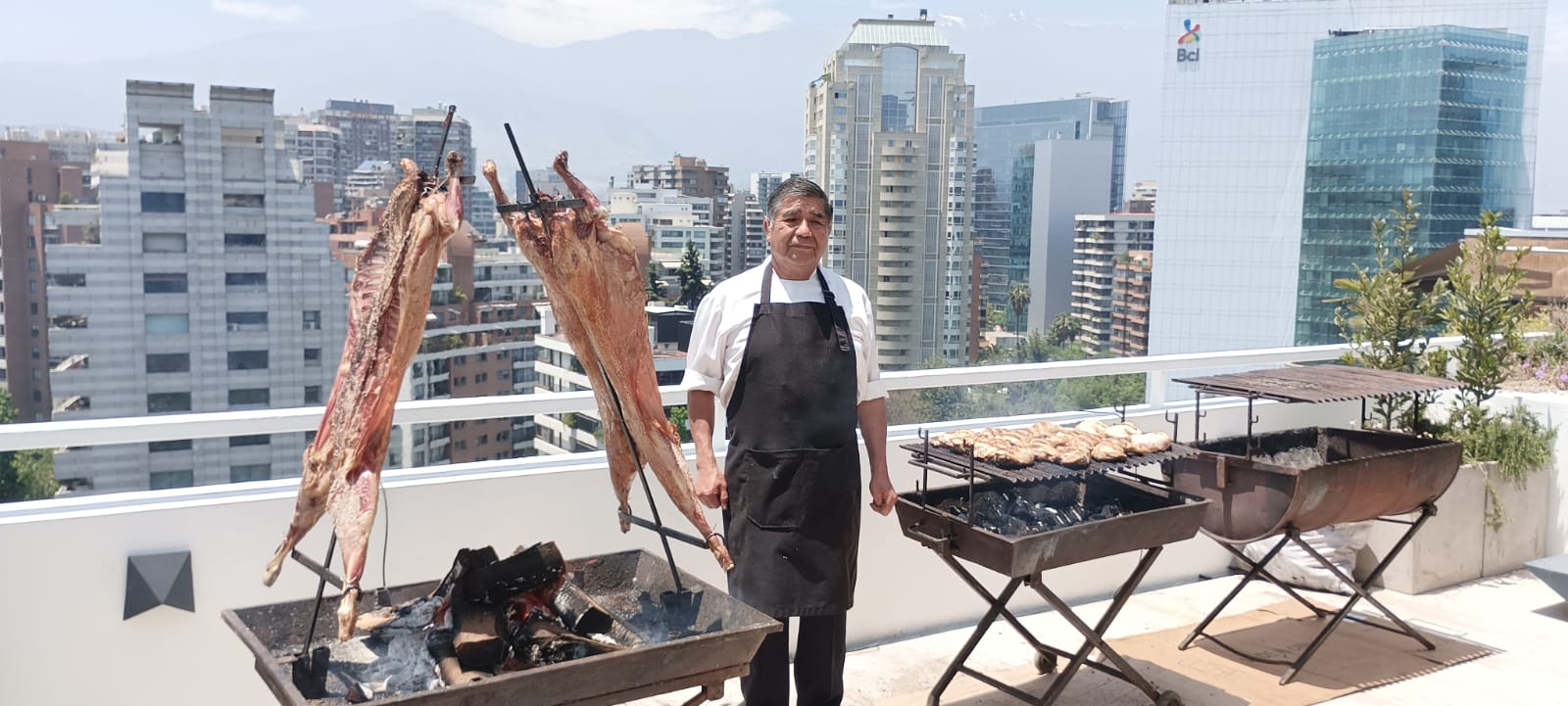 Asado magallánico en un evento